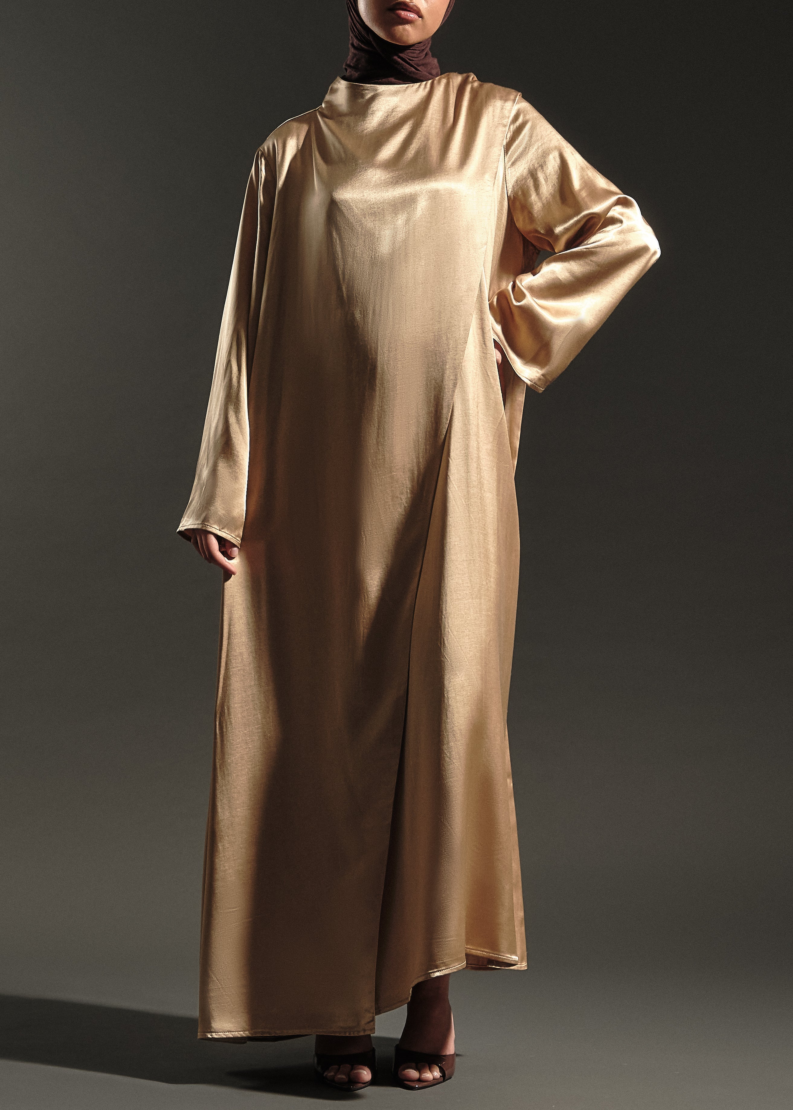 La Robe asymétrique Sable doré