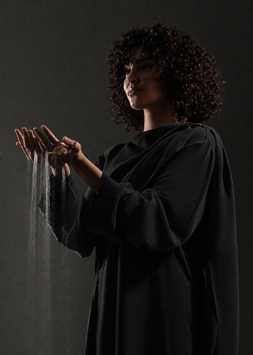 La Robe drapée noire - édition limitée
