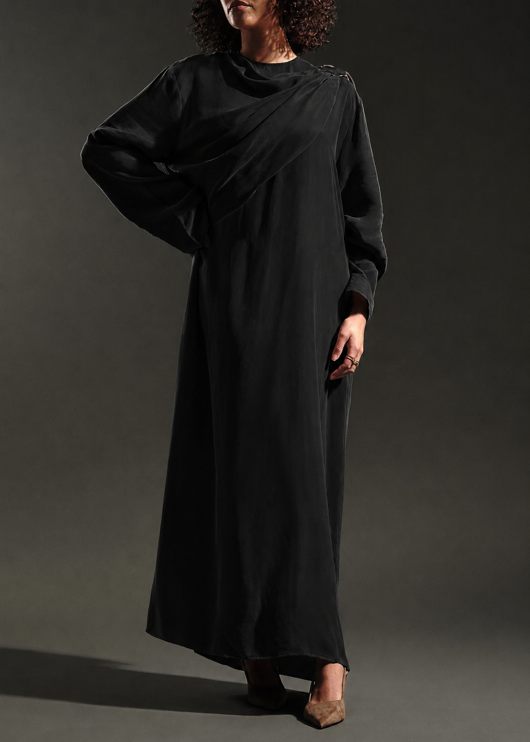 La Robe drapée noire - édition limitée