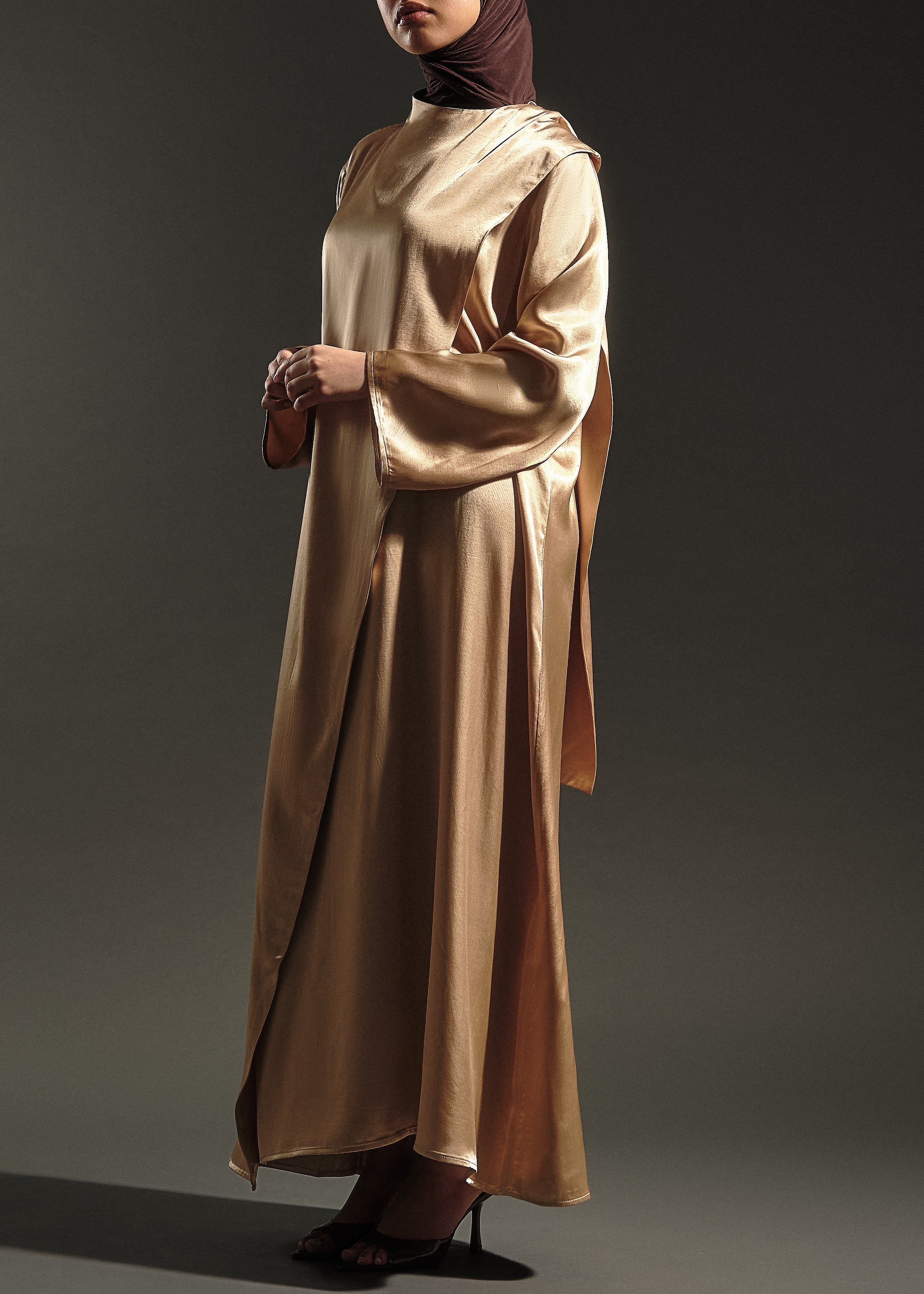 La Robe asymétrique Sable doré